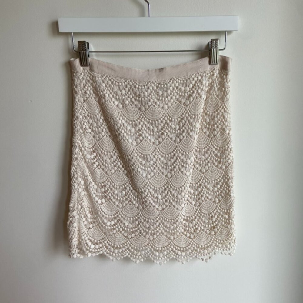 Club Monaco Crochet Eyelet Skirt